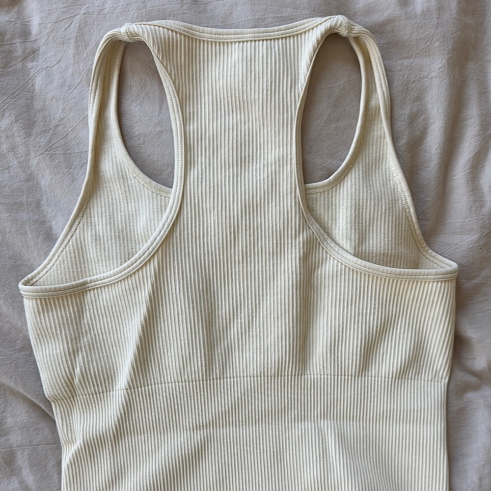 Cream Ribbed Bodysuit - Picture 6 of 8